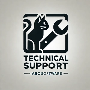 Logotipo de sesión de soporte técnico de A Black Cat Software